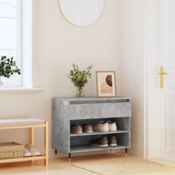 Gossi pantofar, gri beton, 70x36x60 cm, lemn prelucrat