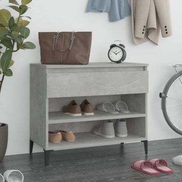 Gossi pantofar, gri beton, 70x36x60 cm, lemn prelucrat