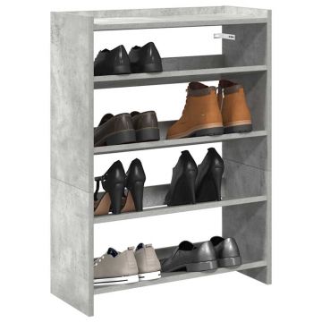 Gossi pantofar, gri beton, 80x25x61,5 cm, lemn prelucrat
