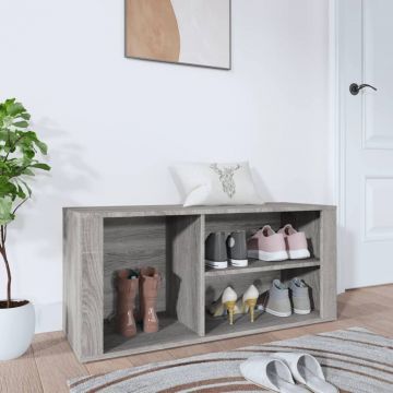 Gossi pantofar, gri sonoma, 100x35x45 cm, lemn prelucrat