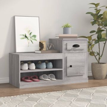 Gossi pantofar, gri sonoma, 100x42x60 cm, lemn prelucrat
