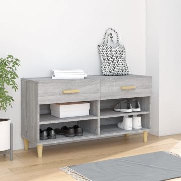 Gossi pantofar, gri sonoma, 102x35x55 cm, lemn compozit