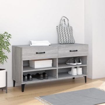 Gossi pantofar, gri sonoma, 102x35x55 cm, lemn compozit
