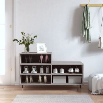 Gossi pantofar, gri sonoma, 102x36x60 cm, lemn prelucrat