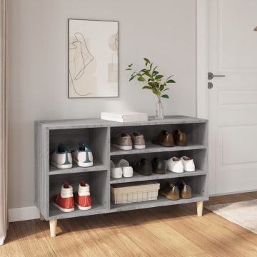 Gossi pantofar, gri sonoma, 102x36x60 cm, lemn prelucrat