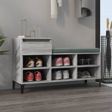 Gossi pantofar, gri sonoma, 102x36x60 cm, lemn prelucrat