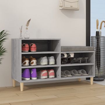 Gossi pantofar, gri sonoma, 102x36x60 cm, lemn prelucrat