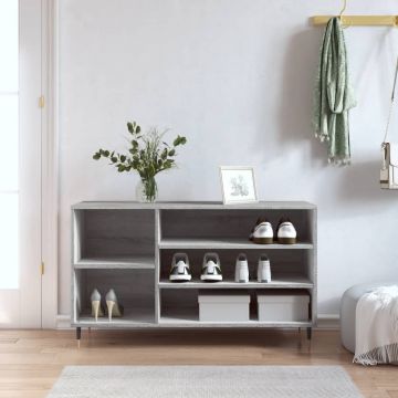 Gossi pantofar, gri sonoma, 102x36x60 cm, lemn prelucrat