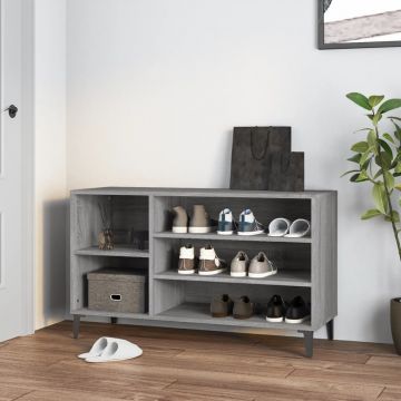 Gossi pantofar, gri sonoma, 102x36x60 cm, lemn prelucrat