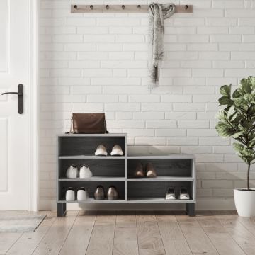 Gossi pantofar, gri sonoma, 102x36x60 cm, lemn prelucrat