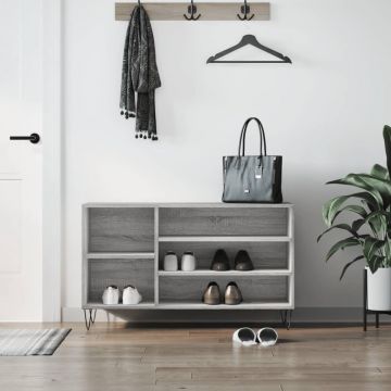 Gossi pantofar, gri sonoma, 102x36x60 cm, lemn prelucrat