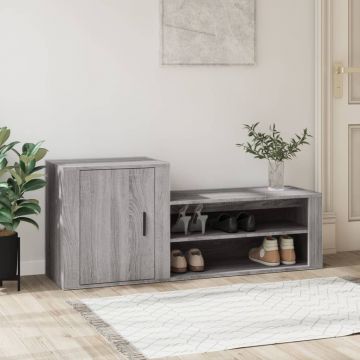 Gossi pantofar, gri sonoma, 130x35x54 cm, lemn compozit