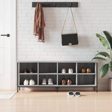 Gossi pantofar, gri sonoma, 131x35x50 cm, lemn compozit