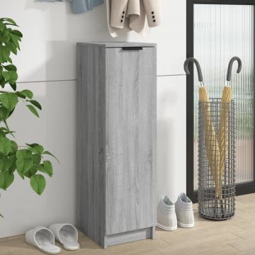 Gossi pantofar, gri sonoma, 30x35x100 cm, lemn compozit