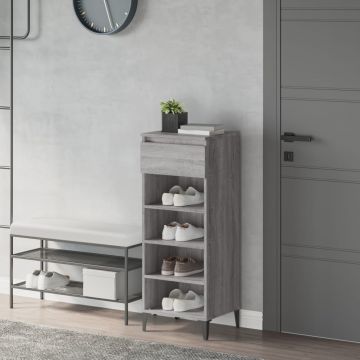 Gossi pantofar, gri sonoma, 40x36x105 cm, lemn compozit
