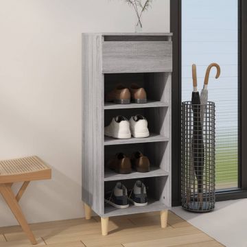 Gossi pantofar, gri sonoma, 40x36x105 cm, lemn prelucrat