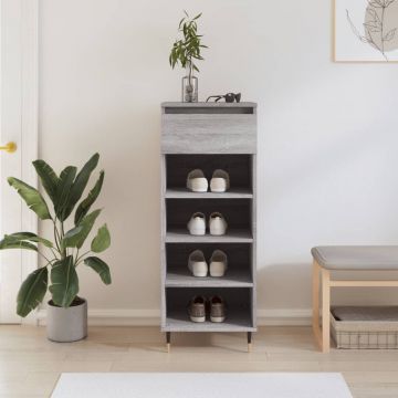 Gossi pantofar, gri sonoma, 40x36x105 cm, lemn prelucrat