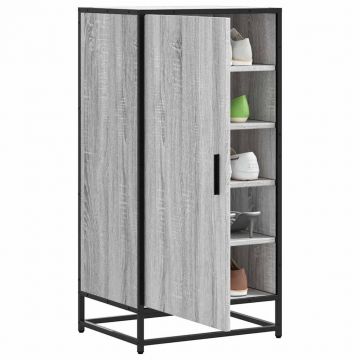 Gossi pantofar, gri sonoma, 48x38x97,5 cm, lemn prelucrat