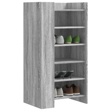 Gossi pantofar, gri sonoma, 52x37,5x100 cm, lemn prelucrat