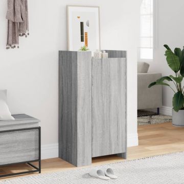 Gossi pantofar, gri sonoma, 52x37,5x100 cm, lemn prelucrat