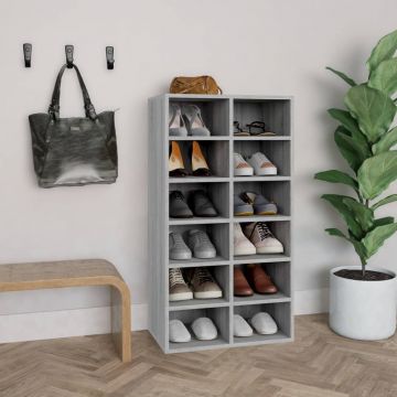 Gossi pantofar, gri sonoma, 54x34x100,5 cm, lemn compozit