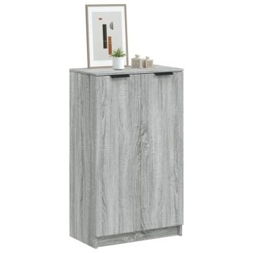 Gossi pantofar, gri sonoma, 59x35x100 cm, lemn compozit
