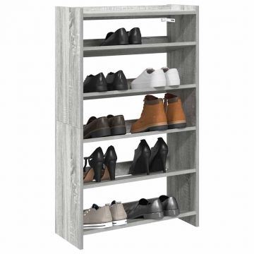Gossi pantofar, gri sonoma, 60x25x100 cm, lemn compozit