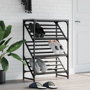 Gossi pantofar, gri sonoma, 60x30x85 cm, lemn prelucrat
