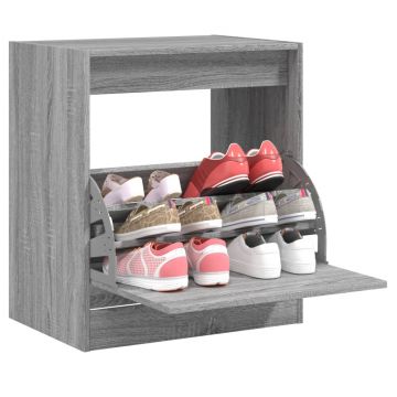 Gossi pantofar, gri sonoma, 60x42x69 cm, lemn prelucrat