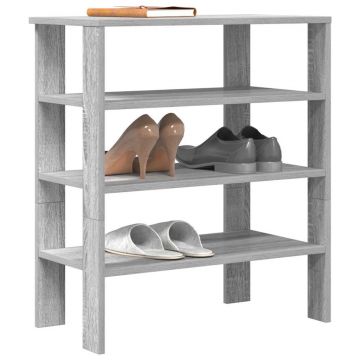 Gossi pantofar, gri sonoma,61x32x70 cm, lemn prelucrat