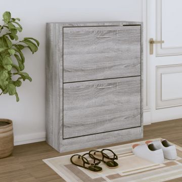 Gossi pantofar, gri sonoma, 63x24x81 cm, lemn prelucrat