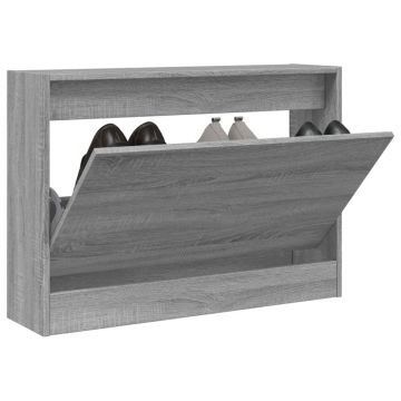 Gossi pantofar, gri sonoma, 80x21x57 cm, lemn compozit