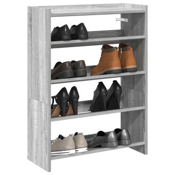 Gossi pantofar, gri sonoma, 80x25x61,5 cm, lemn compozit