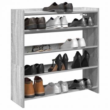 Gossi pantofar, gri sonoma, 80x25x81 cm, lemn compozit