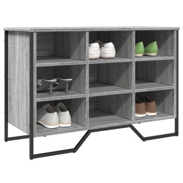 Gossi pantofar, gri sonoma, 90x38x61,5 cm, lemn prelucrat