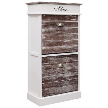 Gossi pantofar, maro, 50 x 28 x 98 cm, lemn de paulownia