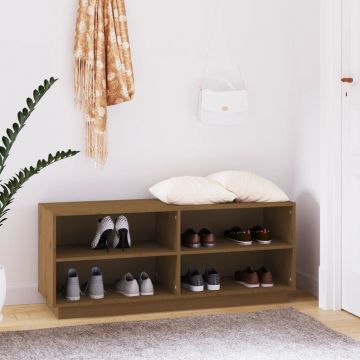 Gossi pantofar, maro miere, 110x34x45 cm, lemn masiv de pin