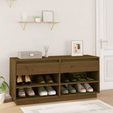 Gossi pantofar, maro miere, 110x34x52 cm, lemn masiv de pin