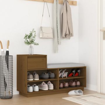 Gossi pantofar, maro miere, 110x34x61 cm, lemn masiv de pin