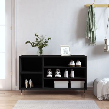 Gossi pantofar, negru, 102x36x60 cm, lemn compozit