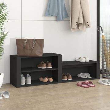 Gossi pantofar, negru, 150x35x45 cm, lemn prelucrat