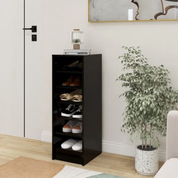 Gossi pantofar, negru, 31,5x35x90 cm, pal