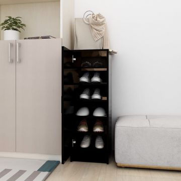 Gossi pantofar, negru, 32x35x92 cm, pal