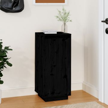 Gossi pantofar, negru, 35x35x80 cm, lemn masiv de pin