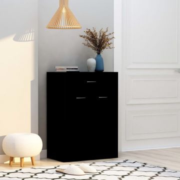 Gossi pantofar, negru, 60 x 35 x 84 cm, pal