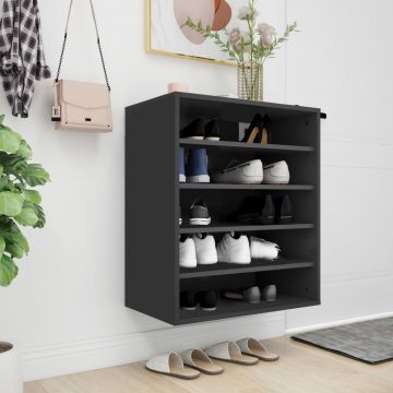 Gossi pantofar, negru, 60x35x70 cm, pal