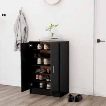 Gossi pantofar, negru, 60x35x92 cm, pal