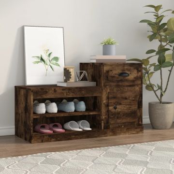 Gossi pantofar, stejar fumuriu, 100x42x60 cm, lemn prelucrat
