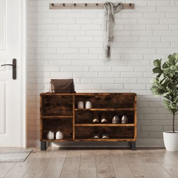 Gossi pantofar, stejar fumuriu, 102x36x60 cm, lemn prelucrat