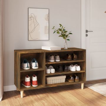Gossi pantofar, stejar fumuriu, 102x36x60 cm, lemn prelucrat